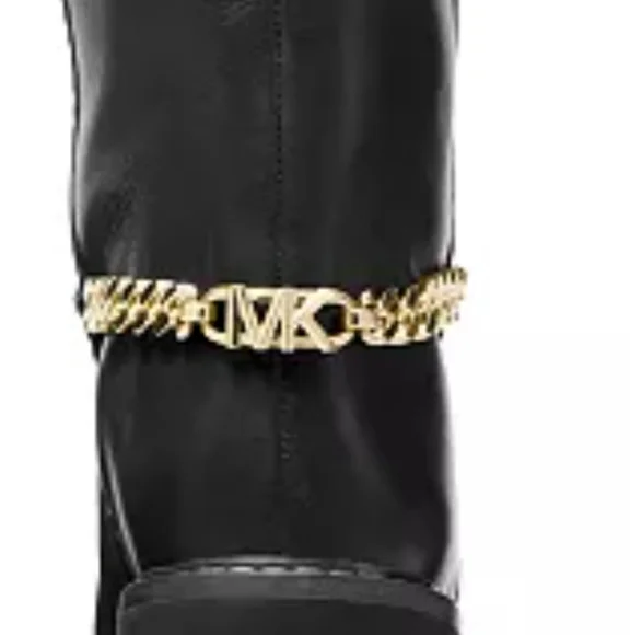 Michael Kors Black and Silver Heeled Boots